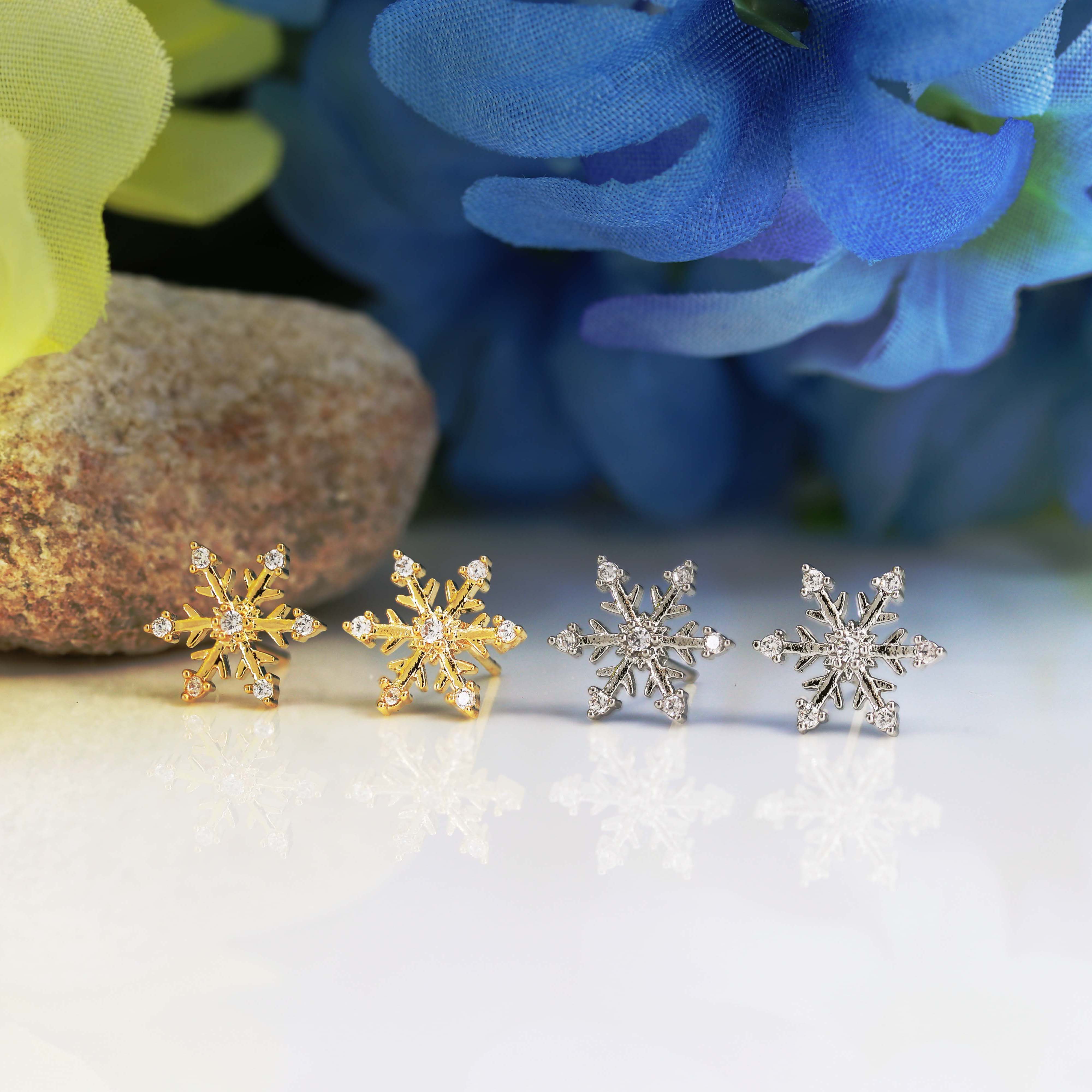 Snowflake Stud Earrings