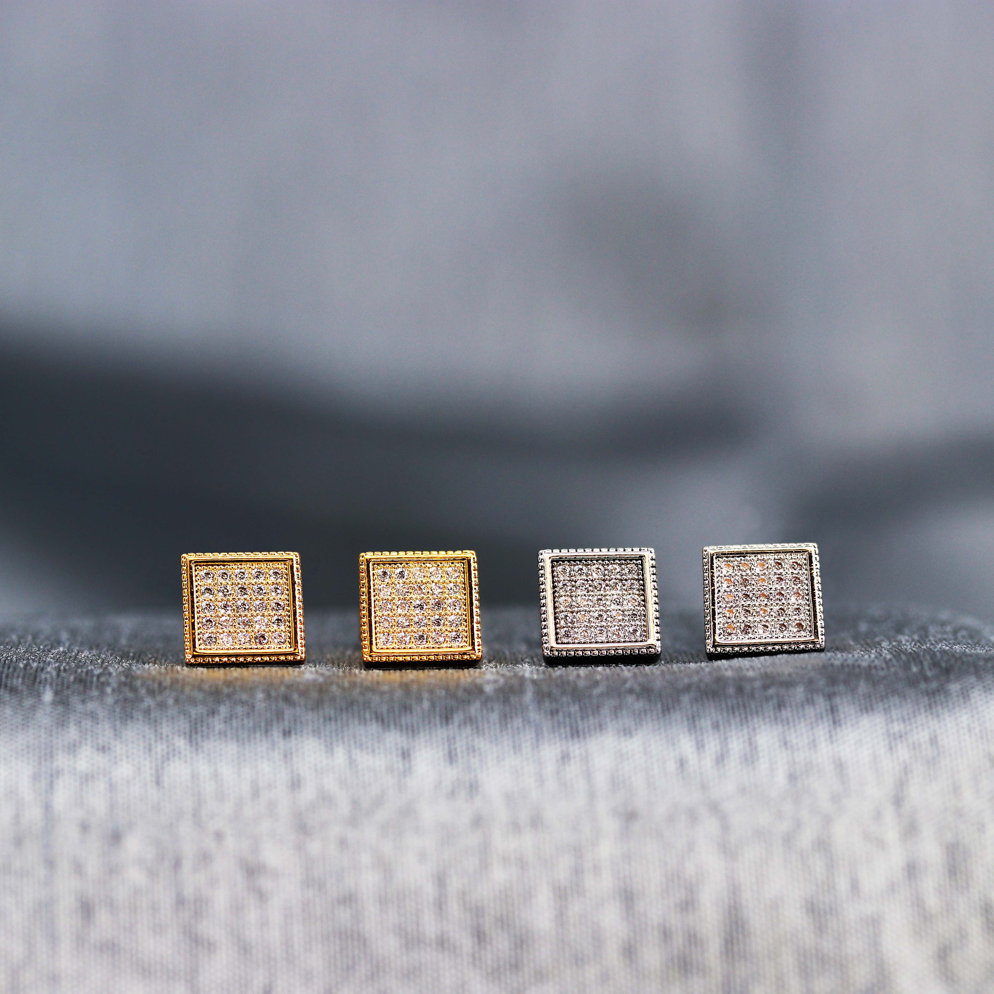 Micro Square Stud Earrings