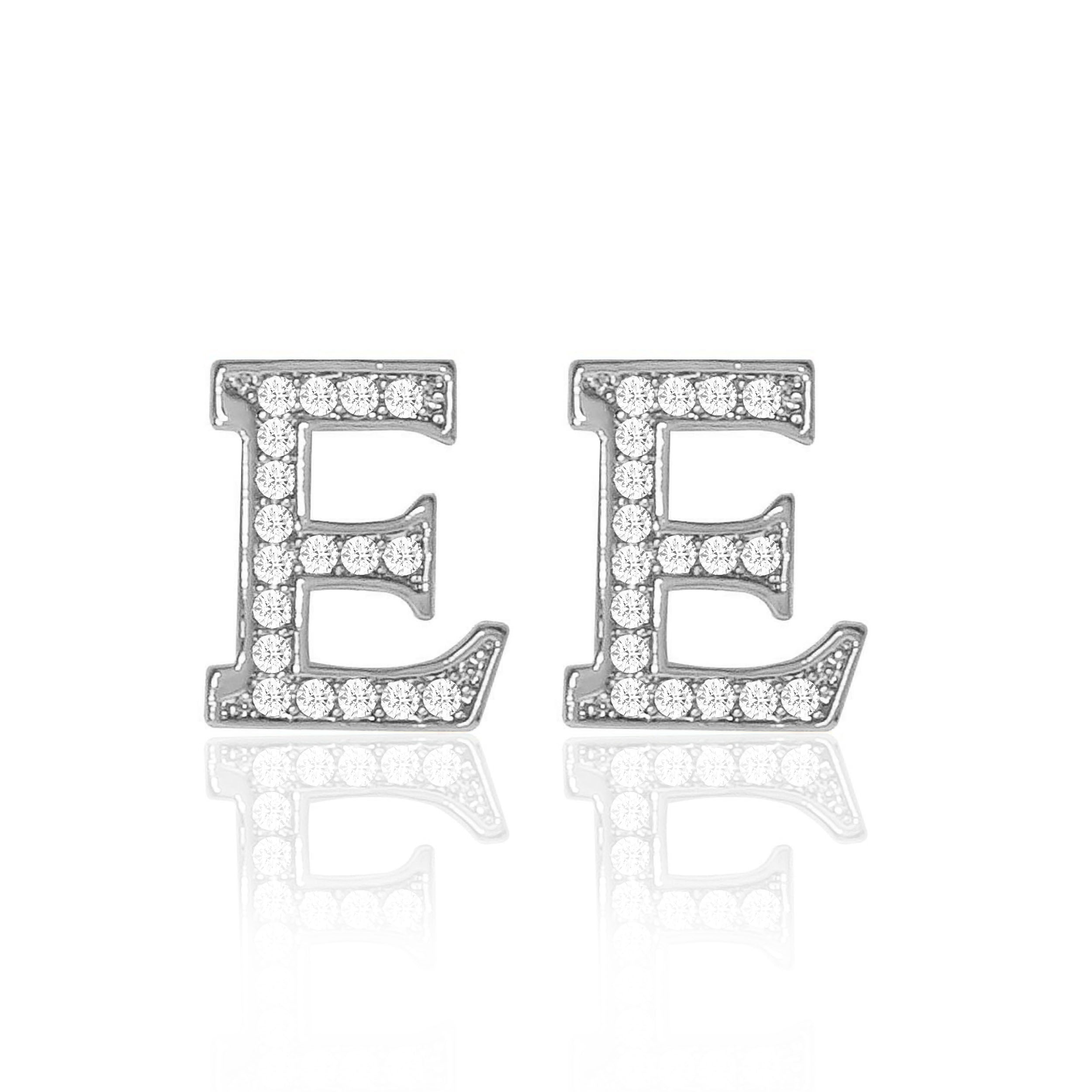 Initial Stud Earrings