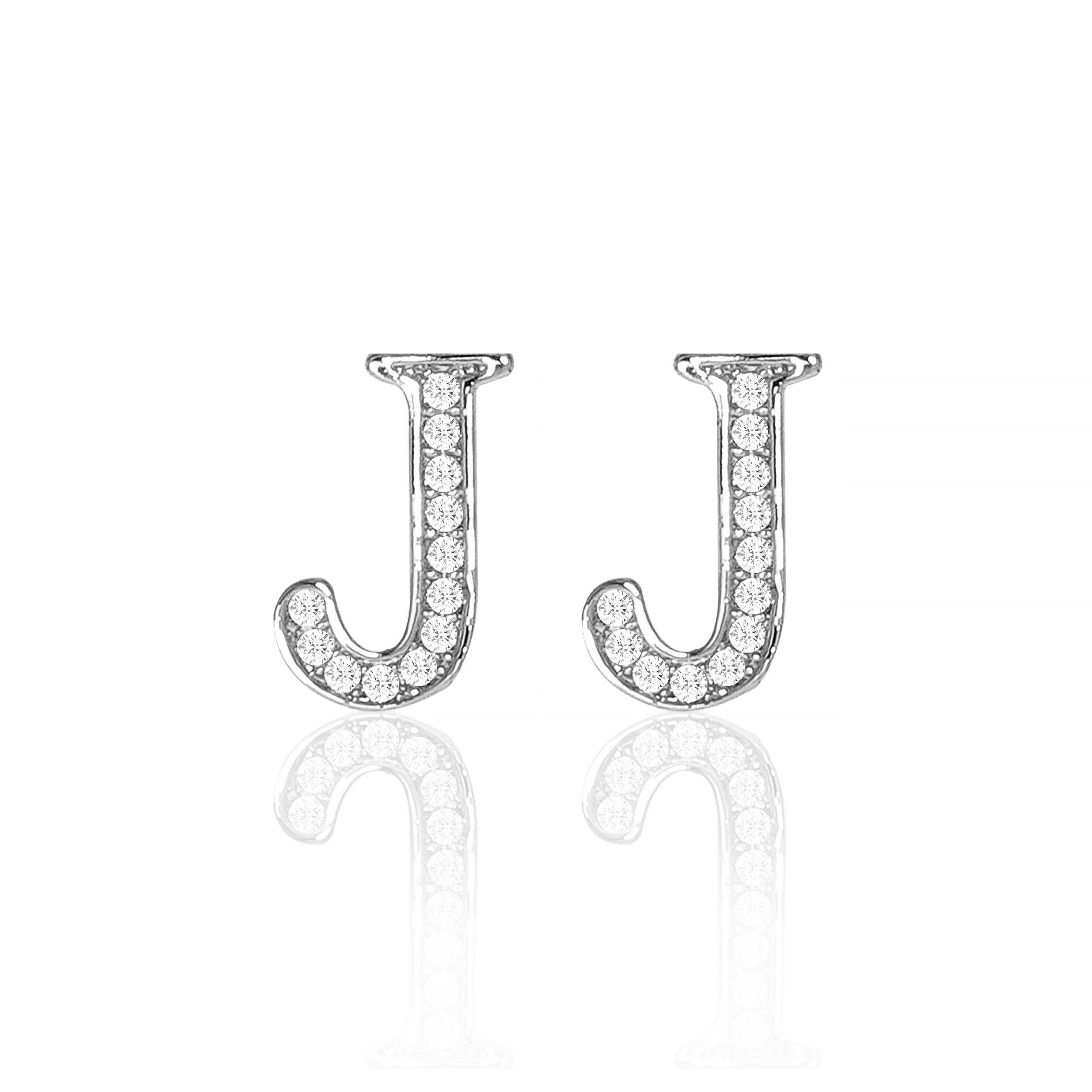 Initial Stud Earrings