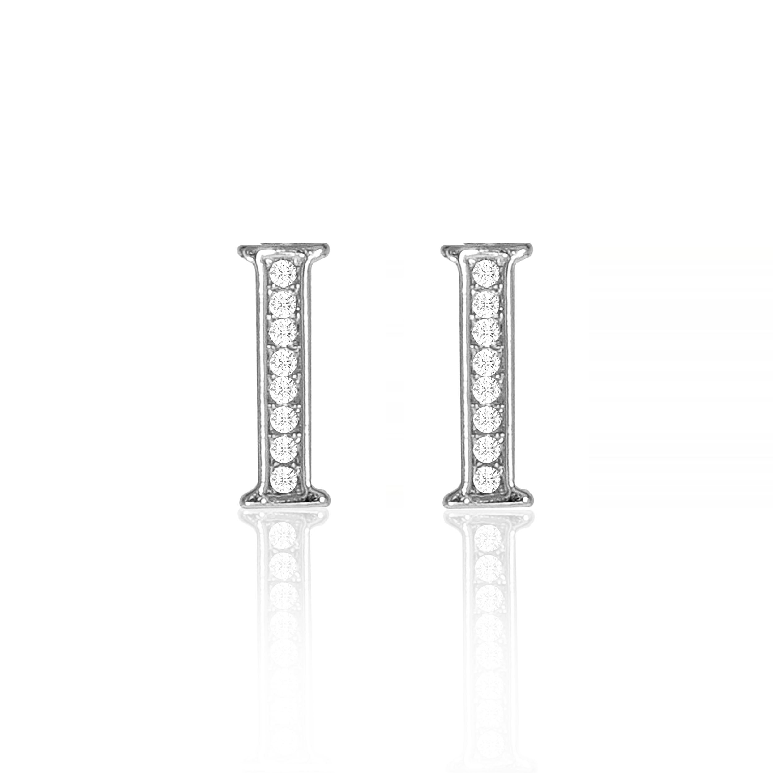 Initial Stud Earrings