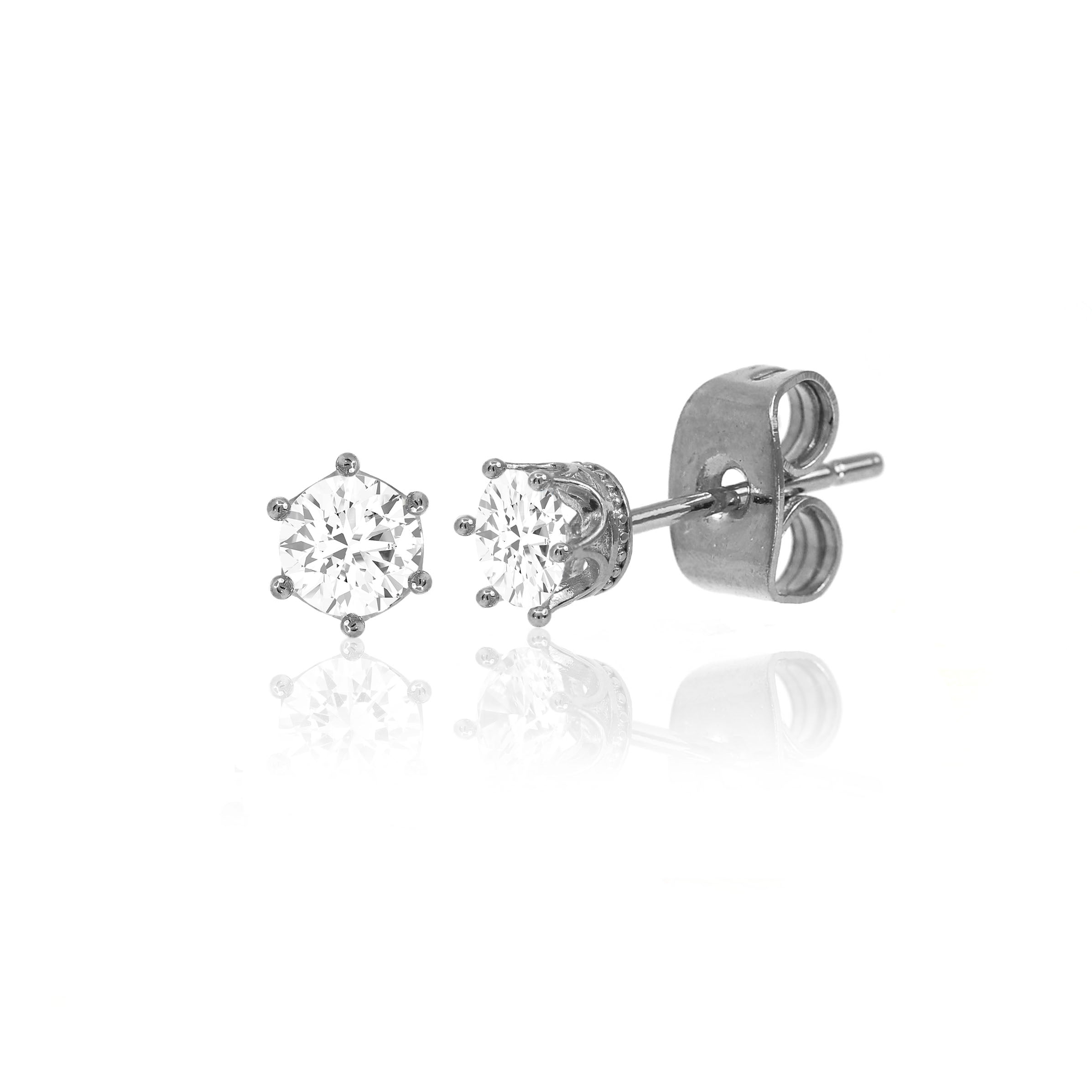 Bling Crown Stud Earrings