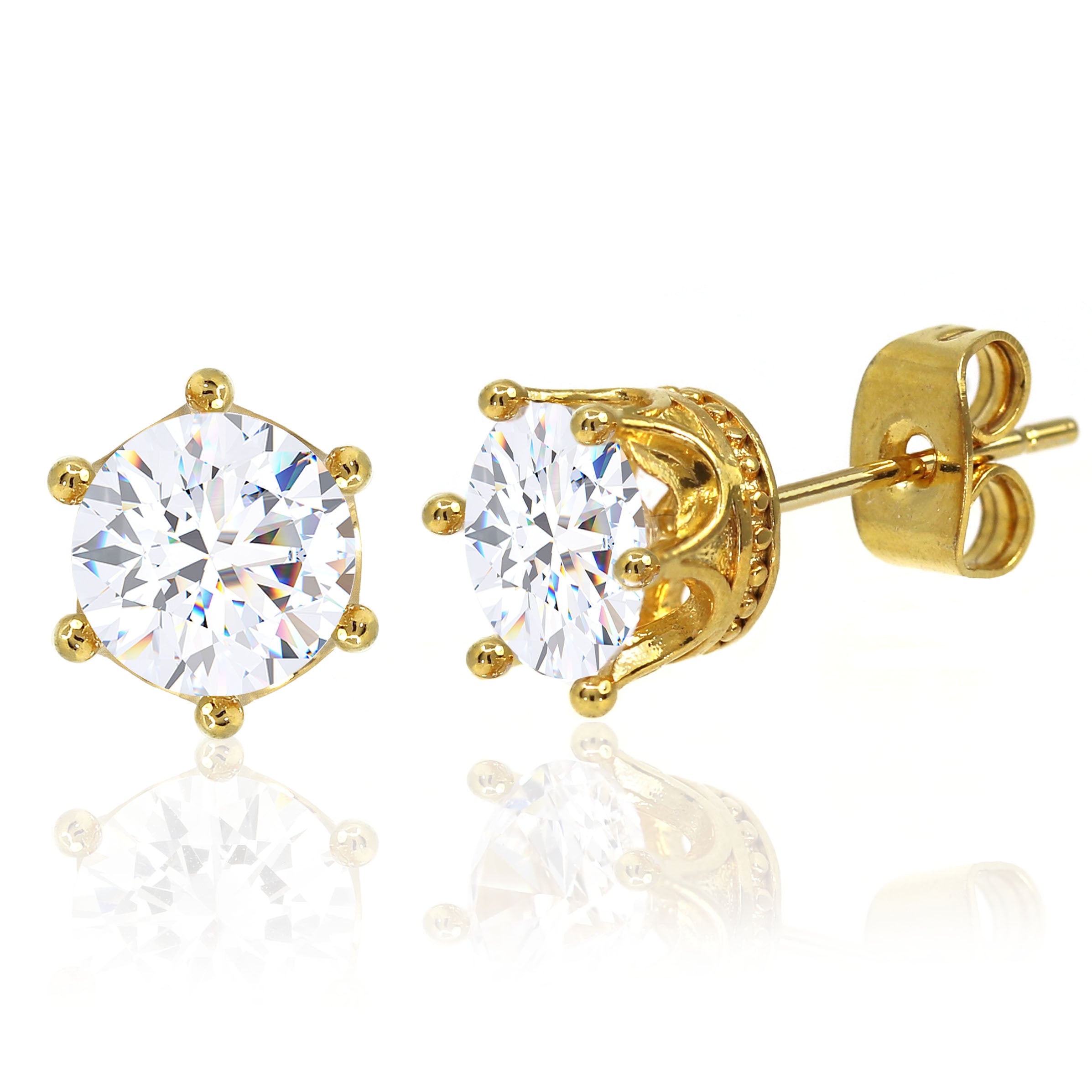 Bling Crown Stud Earrings