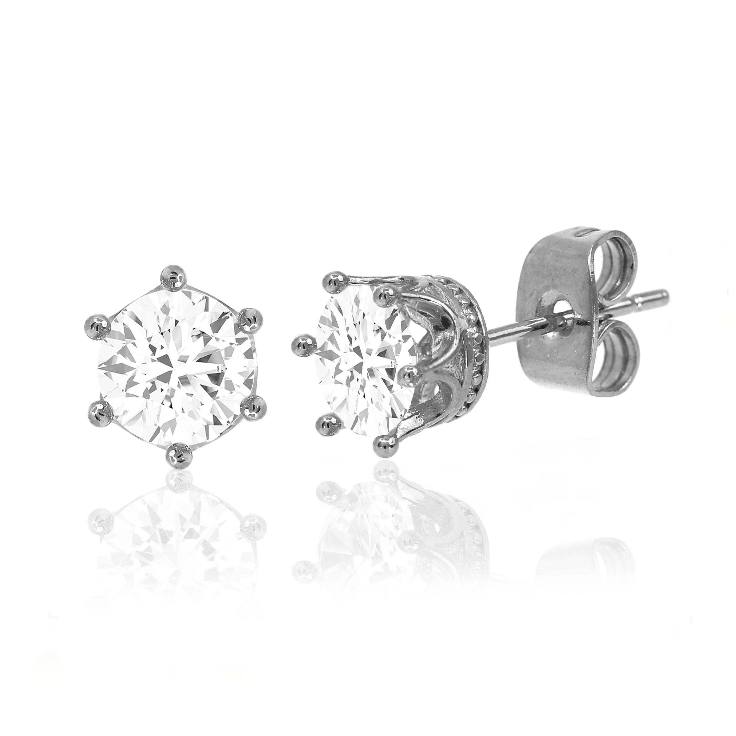 Bling Crown Stud Earrings