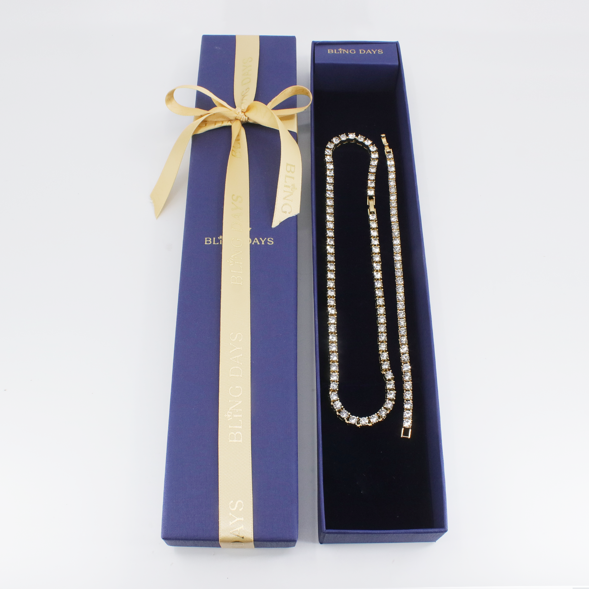 Elegant Sparkling Tennis Necklace and Bracelet Set