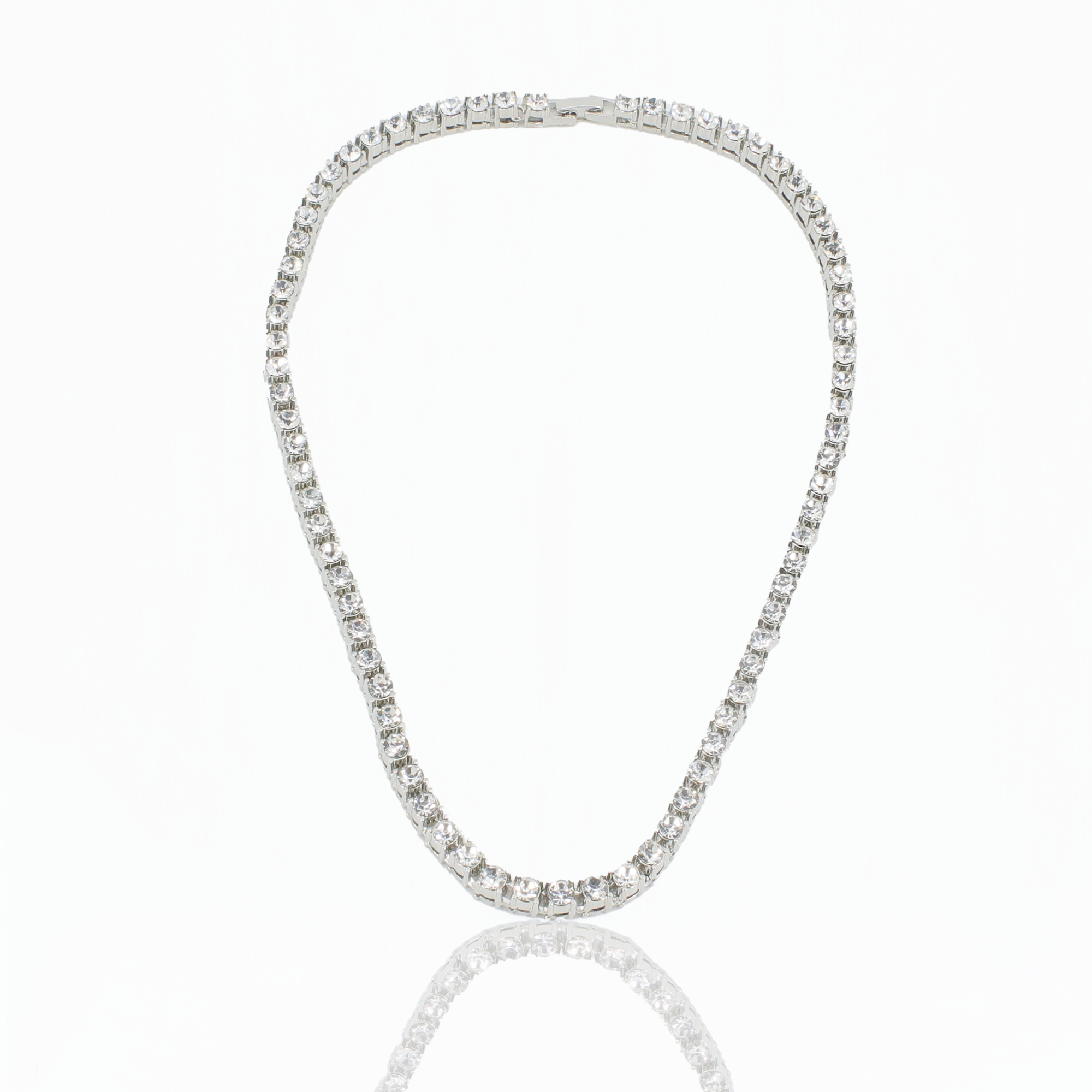 Elegant Sparkling Tennis Necklace and Bracelet Set