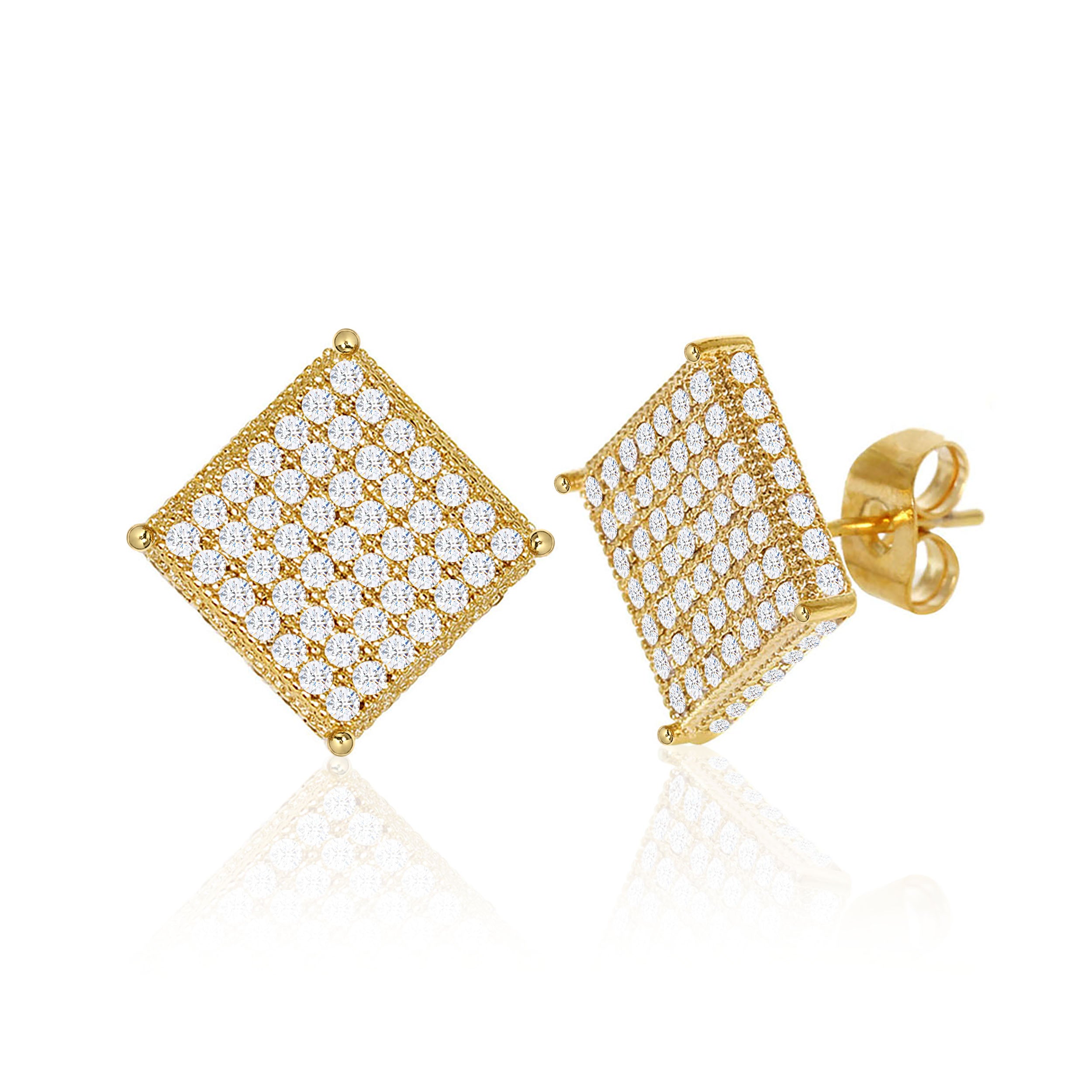 Shining Block Stud Earrings