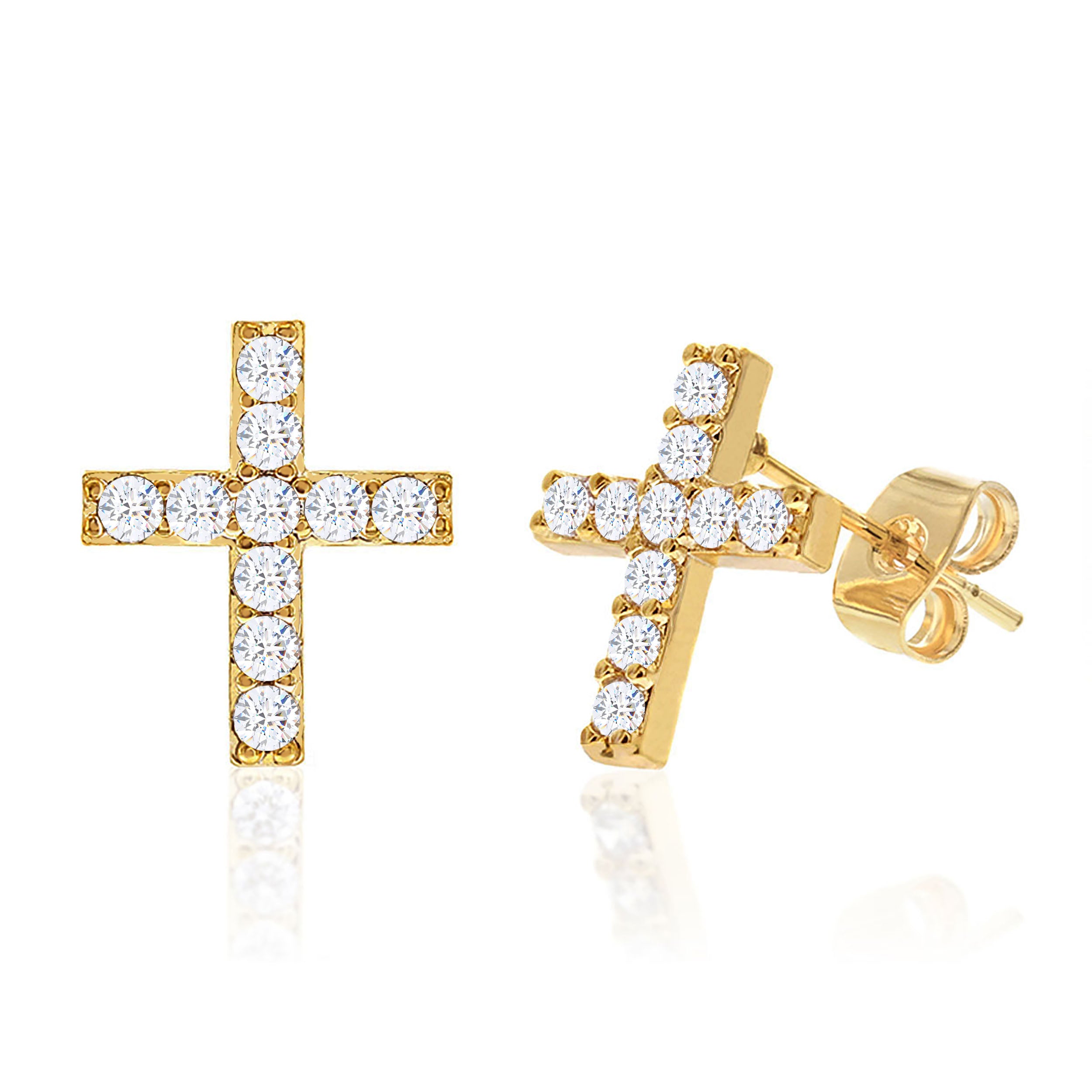 Forever Cross Stud Earrings