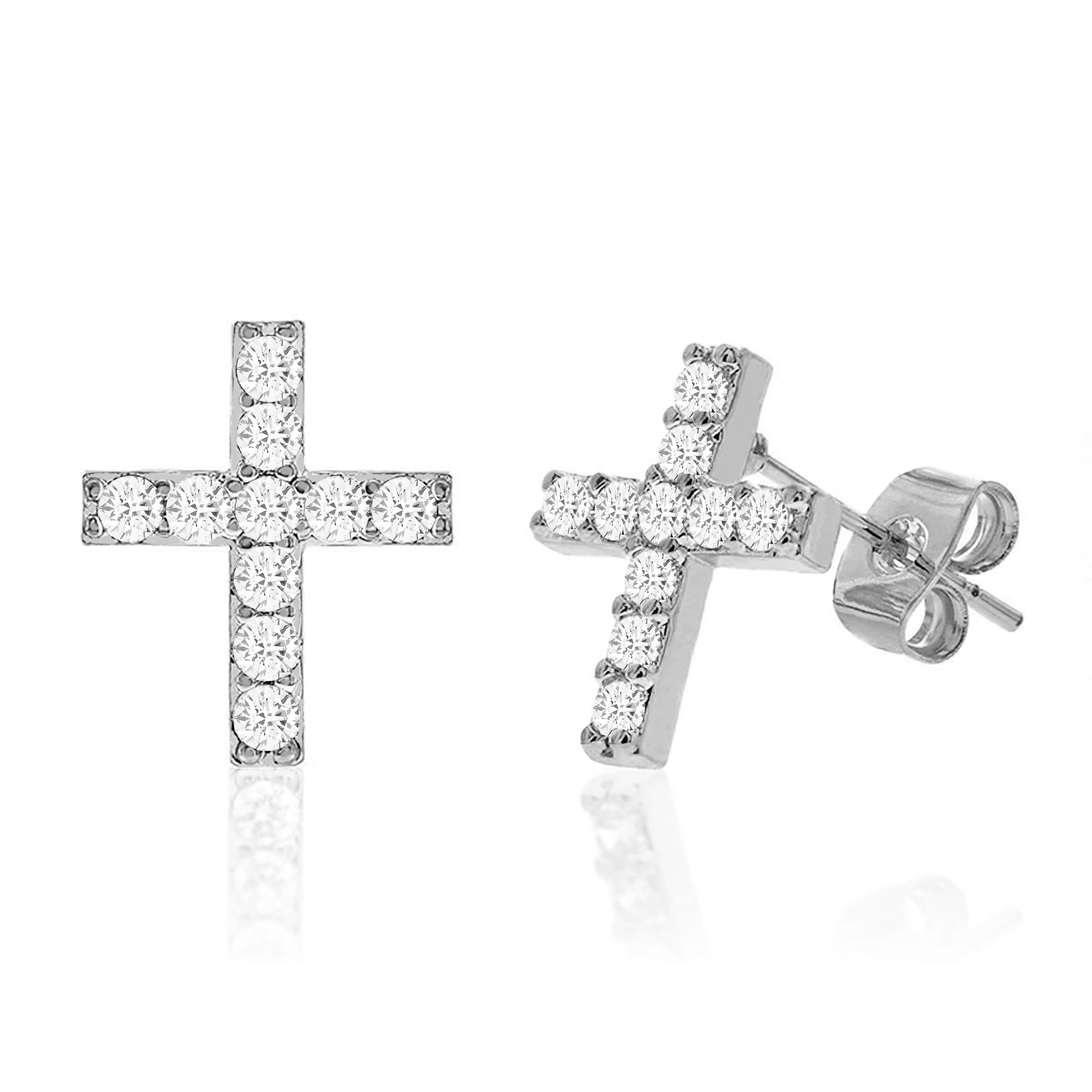 Forever Cross Stud Earrings