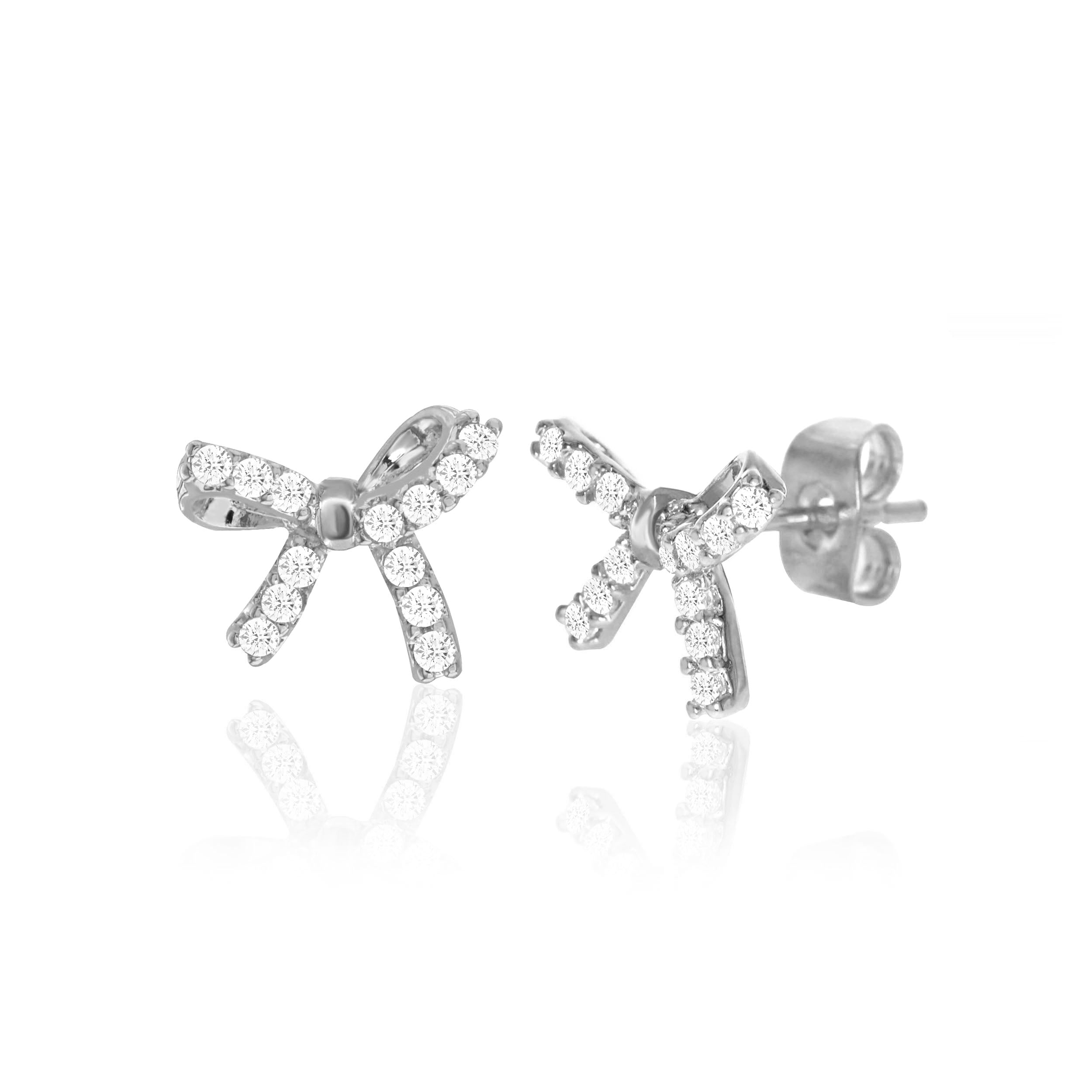 Skinny Bow Stud Earrings